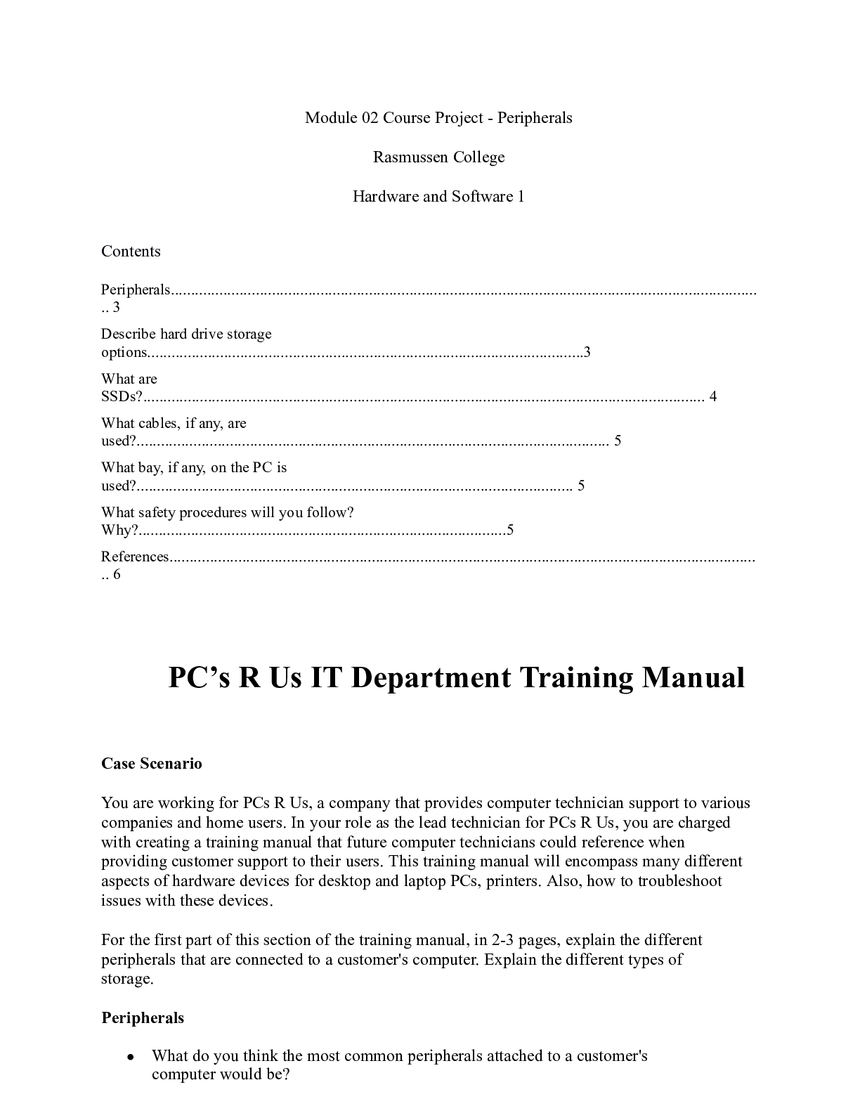 Preview image of Module02CourseProject  Peripherals.docx  Module 02 Course Project - Peripherals Rasmussen document